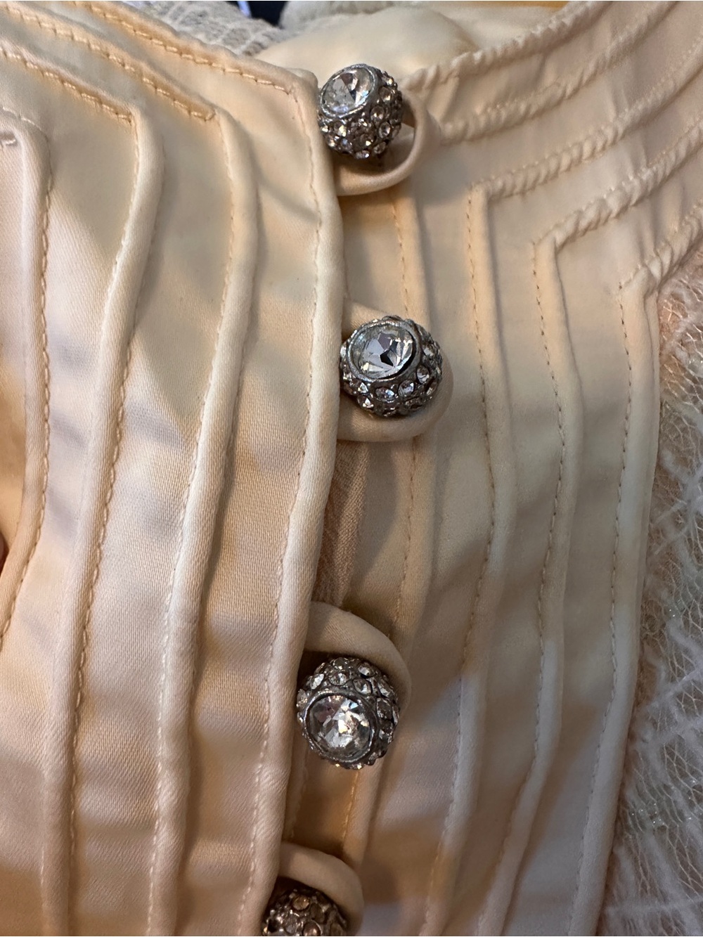 Vintage 60s union made pale yellow cream swing halter dress with Button Placket - Picture 4 of 8